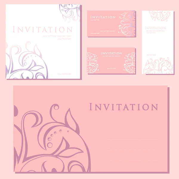 Einladungen zur Hochzeit — Stockvektor