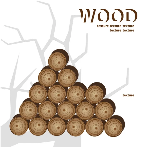 Textura de madera abstracta — Vector de stock