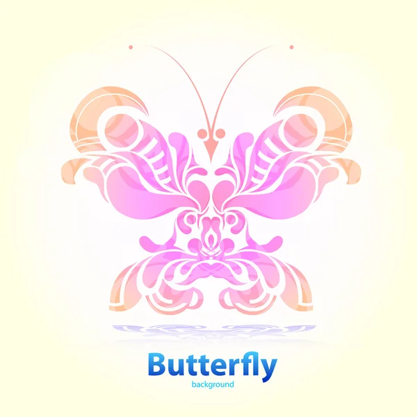 Streszczenie kwiatowy motyl — Wektor stockowy