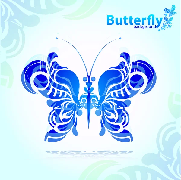 Abstract floral vlinder — Stockvector