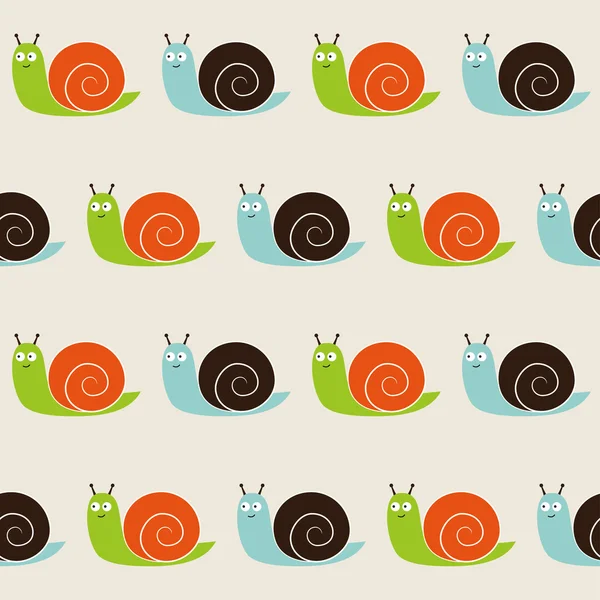 无缝蜗牛图案 — 图库矢量图片