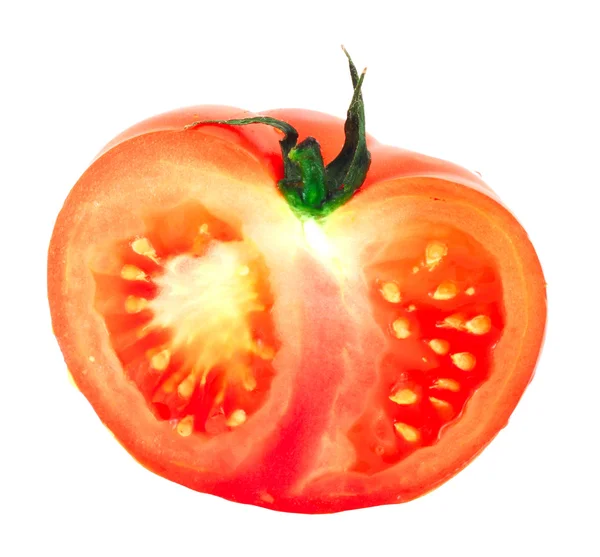 Tomate halb isoliert auf weiß — Stockfoto