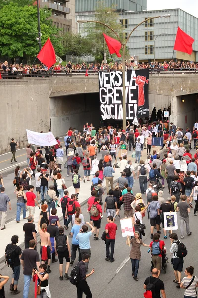 Demonstrace v Montrealu — Stock fotografie