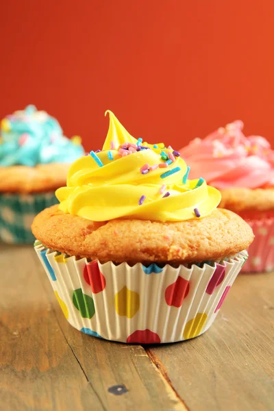 Gele cupcake — Stockfoto