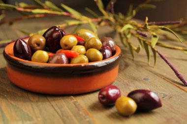 Variety of olives clipart