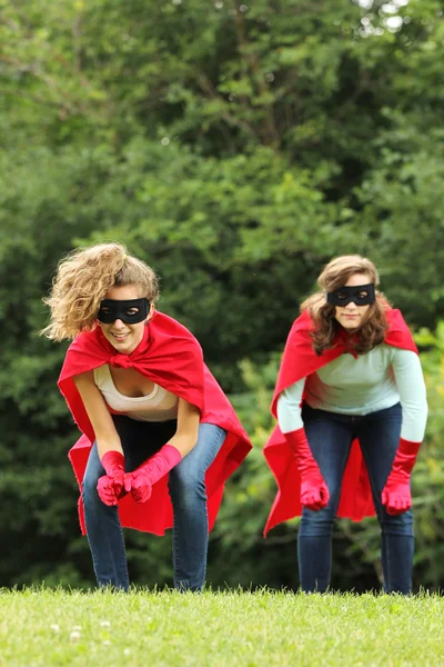 Süper kahramanlar girls takım — Stok fotoğraf