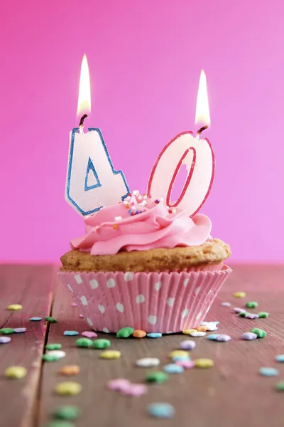 40 cumpleaños cupcake — Foto de Stock