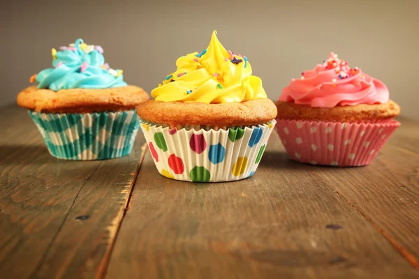 Tre cupcake — Foto Stock