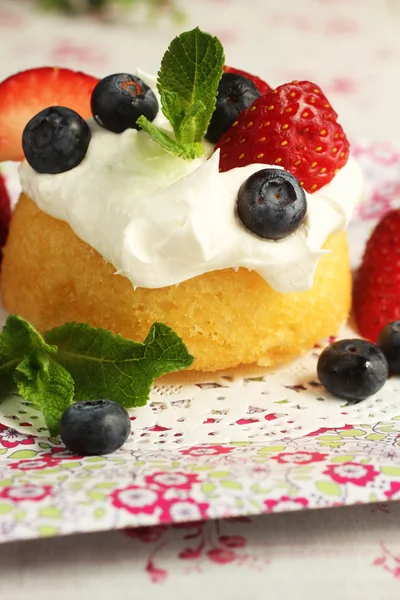 케이크와 과일 — 스톡 사진