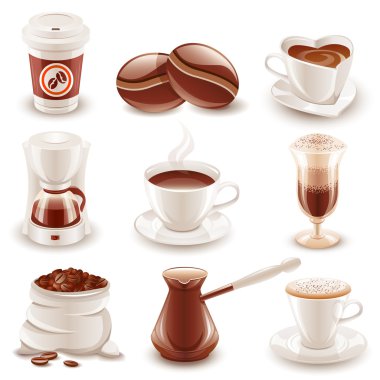 Coffee set clipart