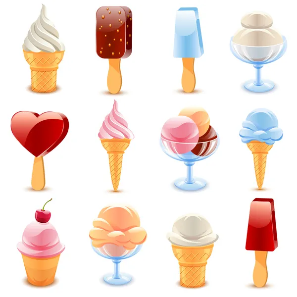 冰淇淋图标集 — 图库矢量图片