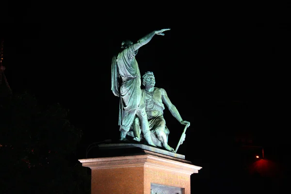Monumento a Minin e Pozharsky — Foto Stock