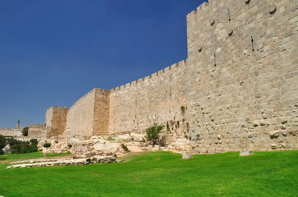 耶路撒冷城墙. — 图库照片