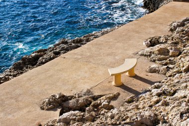 Bench At The Edge Of Water clipart