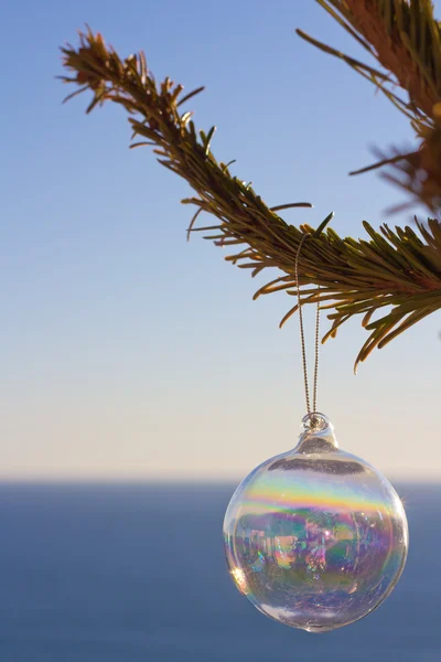 Adorno en un árbol frente al mar — Foto de Stock