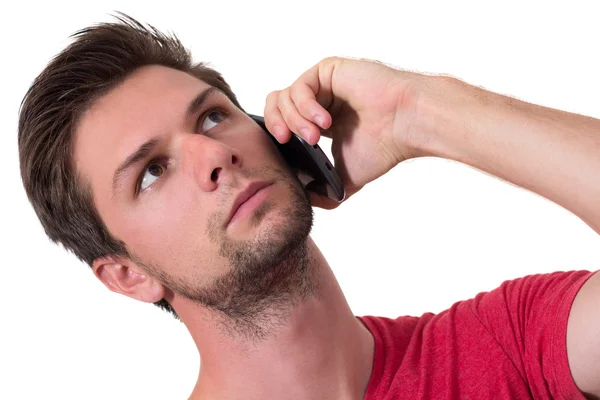 Jovem falando ao telefone — Fotografia de Stock