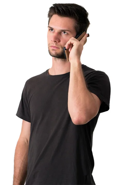 Jongeman aan de telefoon. — Stockfoto