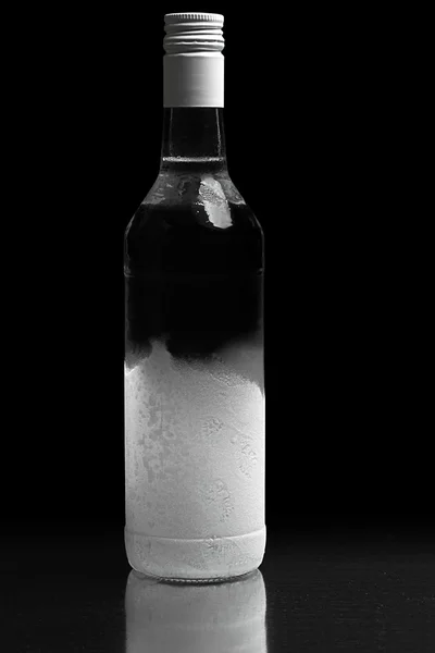 Охолоджена пляшка горілки . — стокове фото