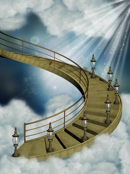 Лестница в небе — стоковое фото