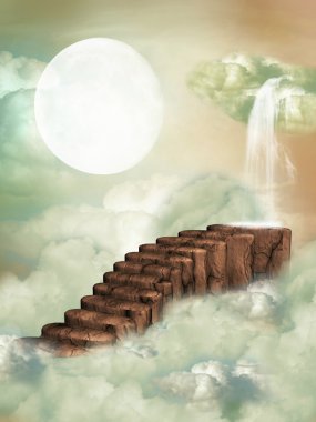 Fantasy stairway clipart