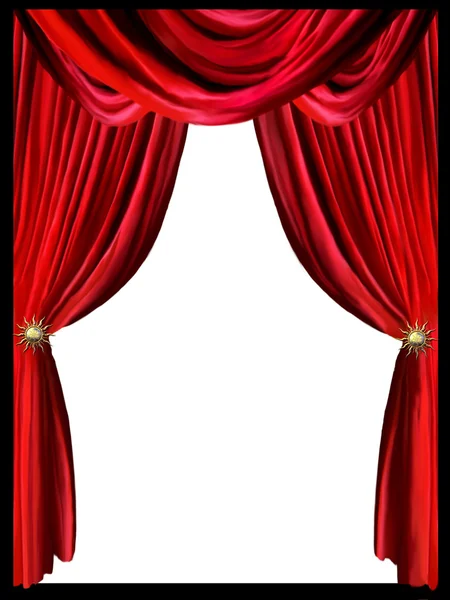 Red curtain — Stock Vector © maystra #24438629