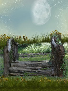 Fantasy garden clipart