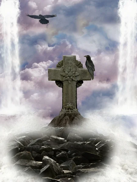 Cross in the heaven — Stock Photo, Image