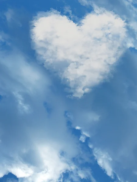 Coração no céu — Fotografia de Stock