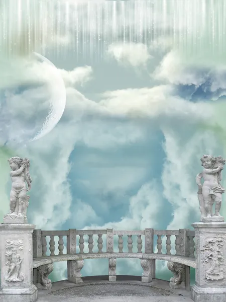 Balkong i himlen — Stockfoto