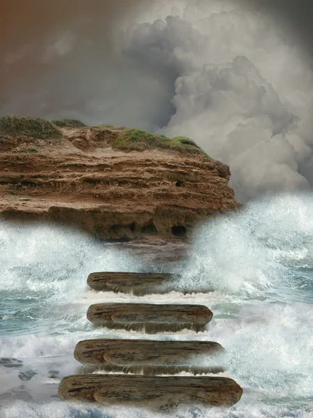 Vihar az óceánban — Stock Fotó
