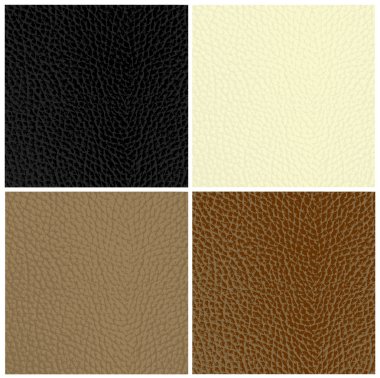 Set of leather textures clipart