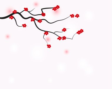 Sakura branch background clipart