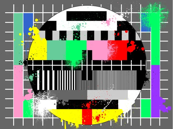Teste de cor para tv em estilo grunge — Vetor de Stock