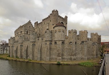Castle of the Counts dated 1180 clipart