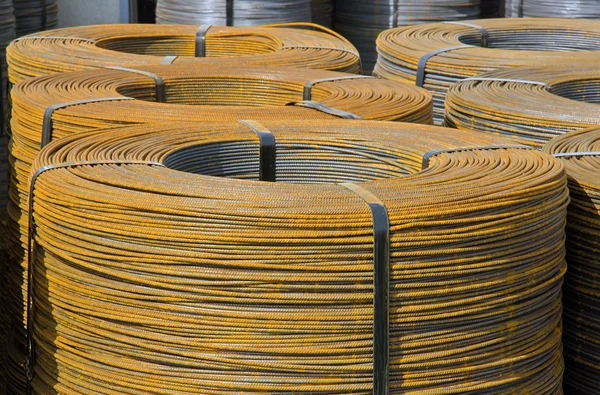 Rolls of steel wire — Stock Photo, Image