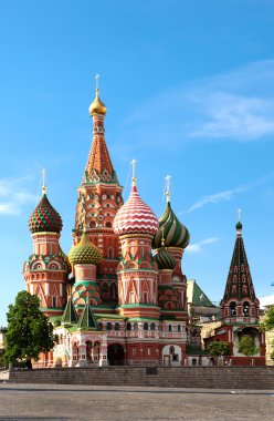 St.Basil's Cathedral on the Red Square in Moscow clipart