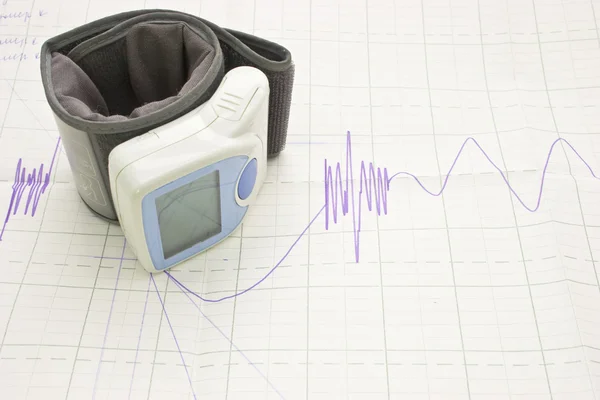 EKG a krevního tlaku (tonometr) — Stock fotografie