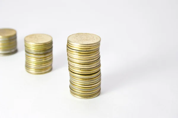 Una pila de monedas — Foto de Stock