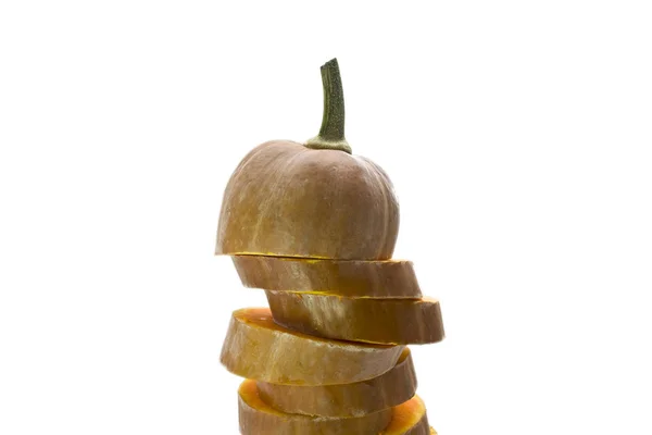 Pumpkin, cut into slices — Stock Photo, Image