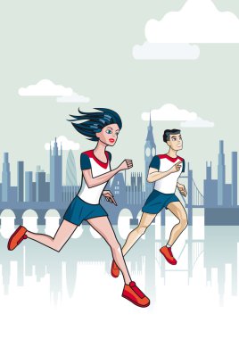 London Runners clipart