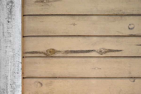 Vintage sárga fából készült fal — Stock Fotó