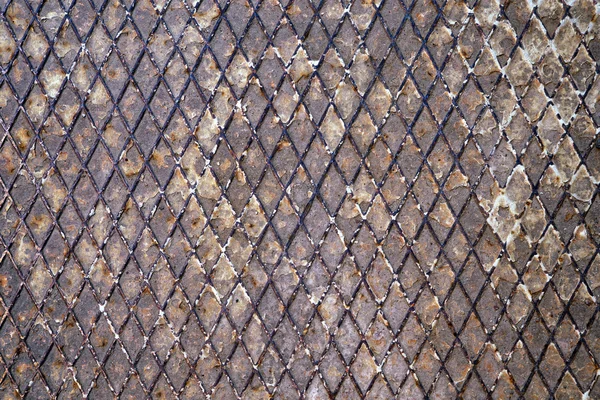 さびた金属グリッド — ストック写真