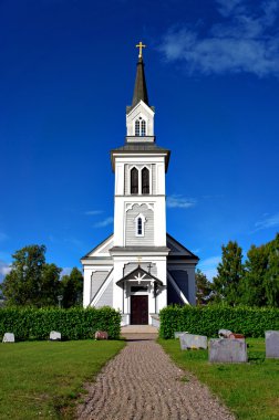 Wooden country church clipart