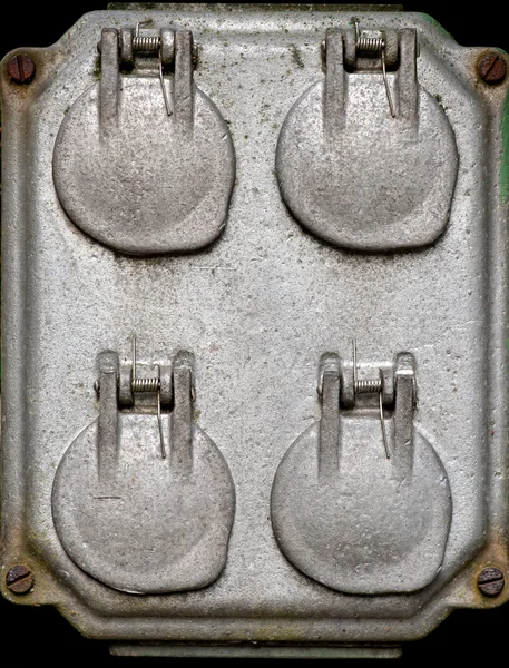 Металева електрична розетка — стокове фото