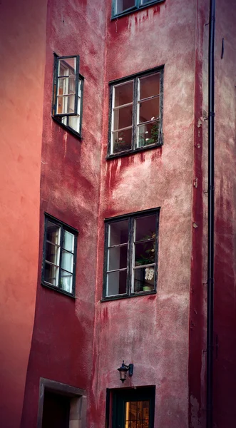 Fachada na cidade velha de Estocolmo — Fotografia de Stock