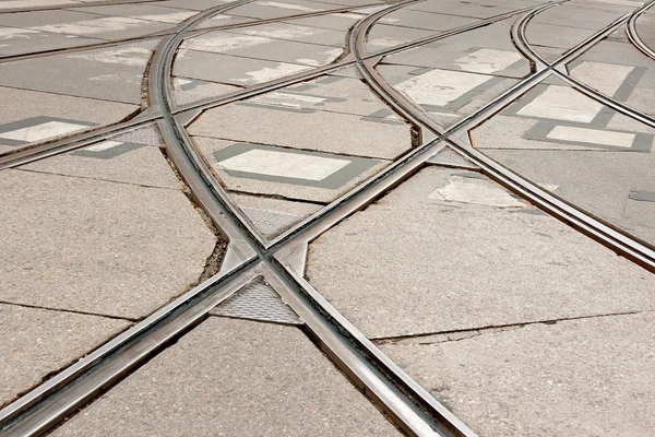 Tram tracks — Stock Photo, Image