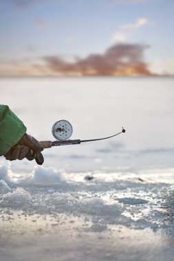 Winter fishing clipart