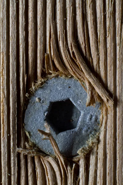 Tornillo madera — Foto de Stock