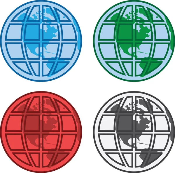 世界全球网格 — 图库矢量图片