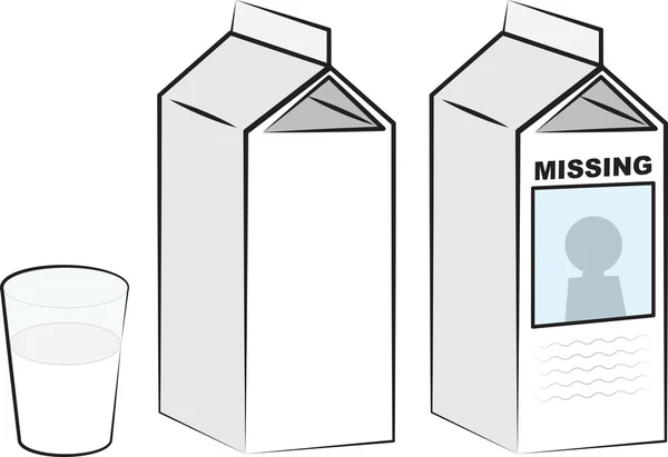 Süt kutuları — Stok Vektör